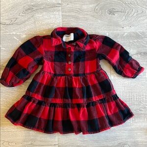 Old Navy Red and Black Plaid Kids Dress